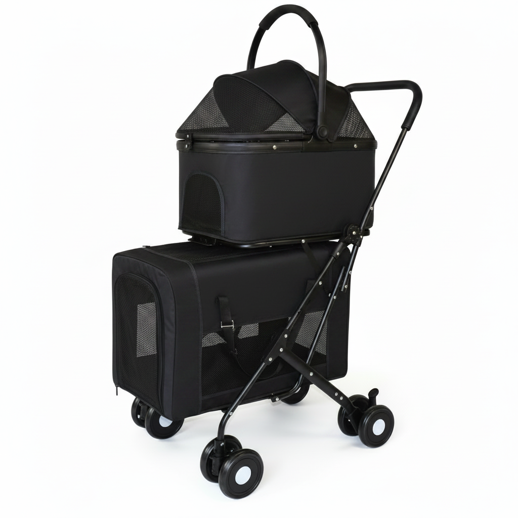 Luxcoren™ Luxuriöser 3-in-1 Haustierwagen für Hunde und Katzen