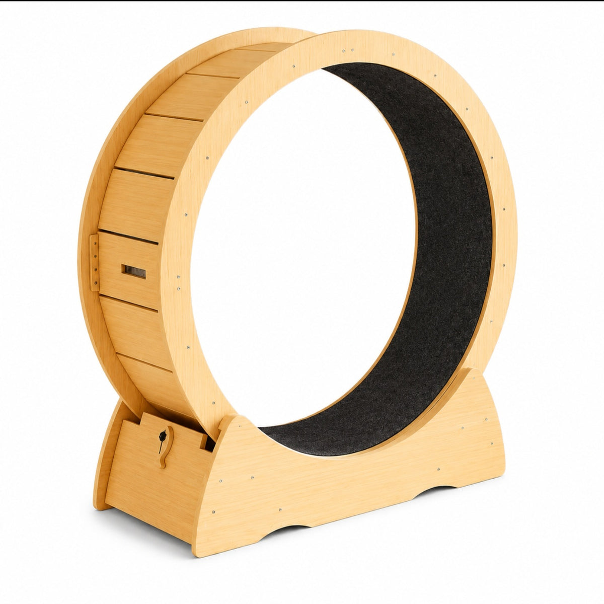 Premium Katzenlaufrad aus Holz – Leise & Stabil