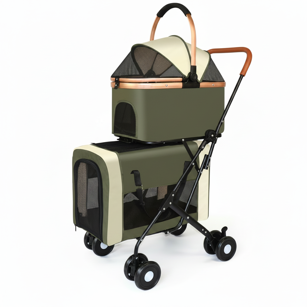 Luxcoren™ Luxuriöser 3-in-1 Haustierwagen für Hunde und Katzen
