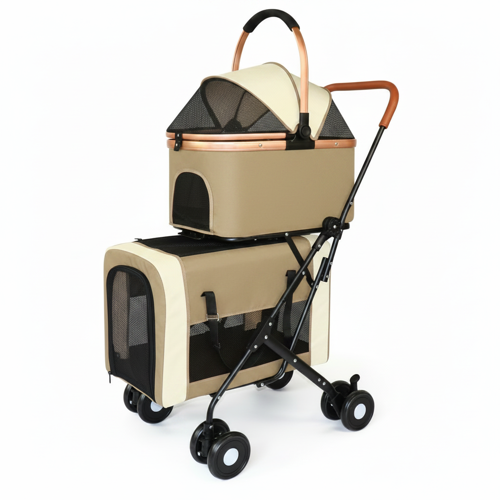Luxcoren™ Luxuriöser 3-in-1 Haustierwagen für Hunde und Katzen