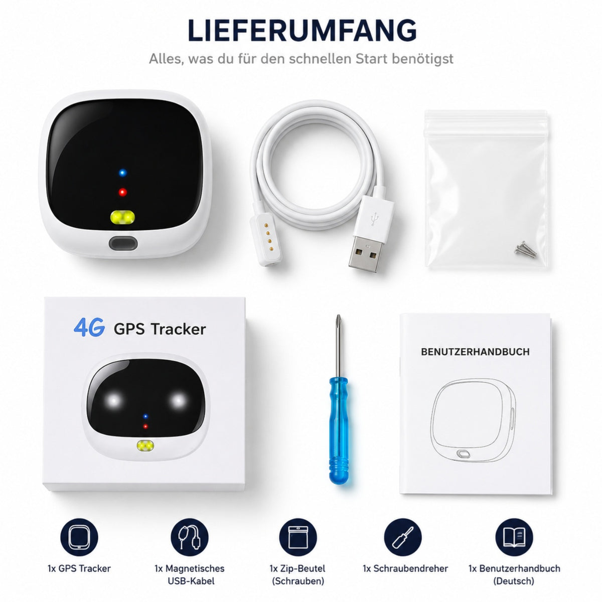 Luxcoren™ Premium 4G GPS-Tracker für Hunde & Katzen mit Echtzeit-Ortung