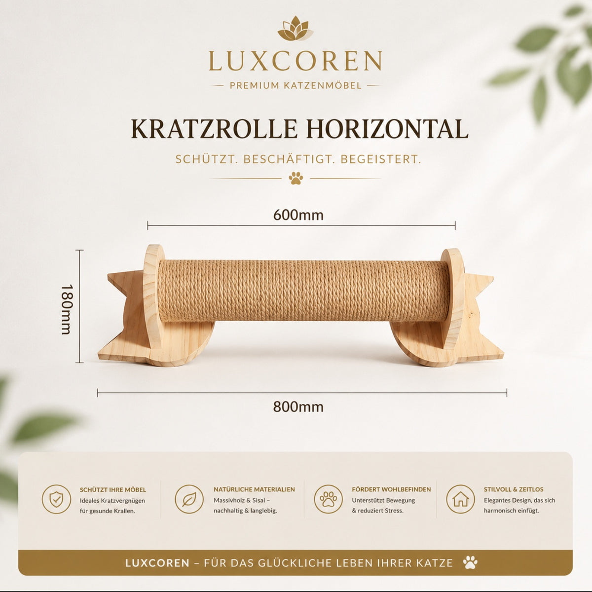 Luxcoren™ Premium Katzen-Kletterwand aus Massivholz
