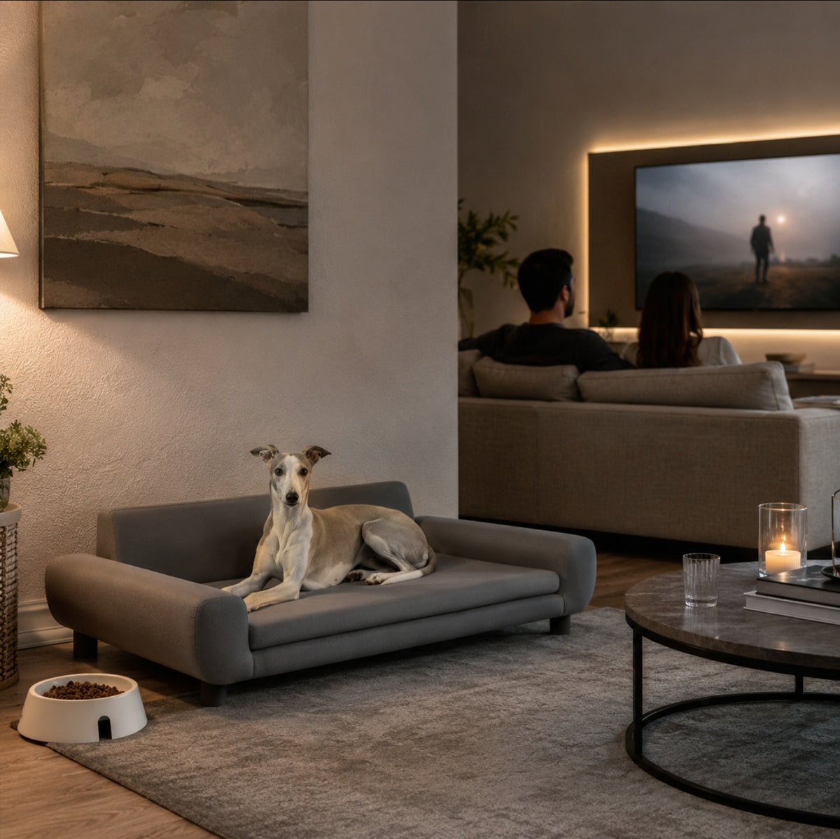 Luxcoren™ Designer-Hundesofa aus Samt – Premium Hundebett mit stilvollem Komfort