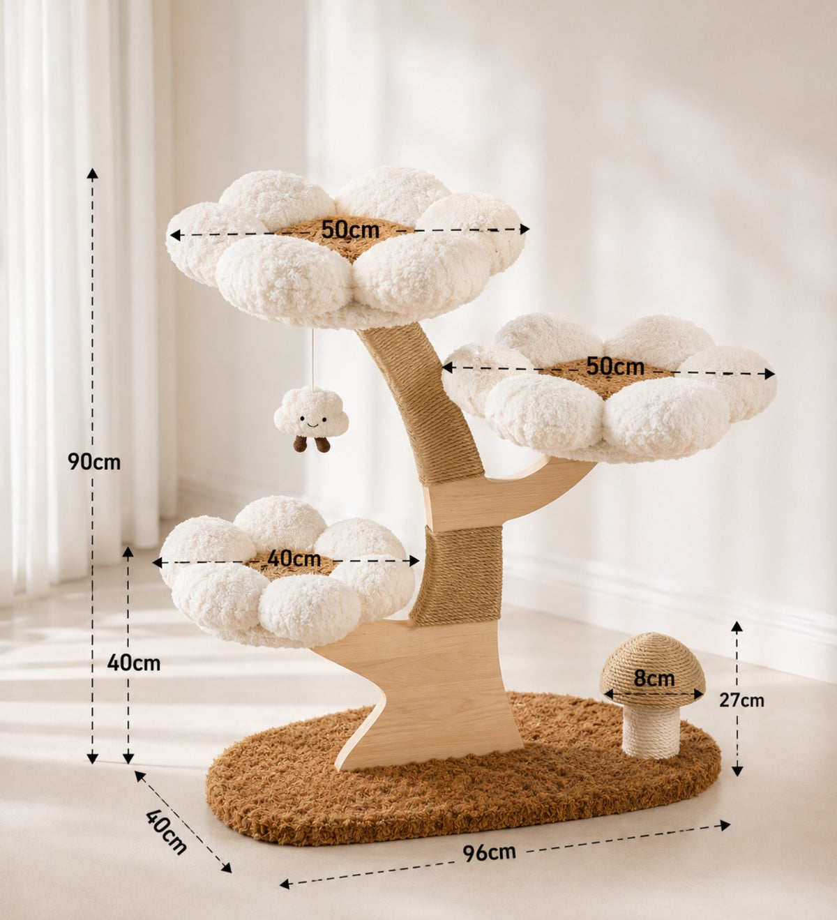 Luxcoren™ Premium Katzenkratzbaum mit Blüten-Design