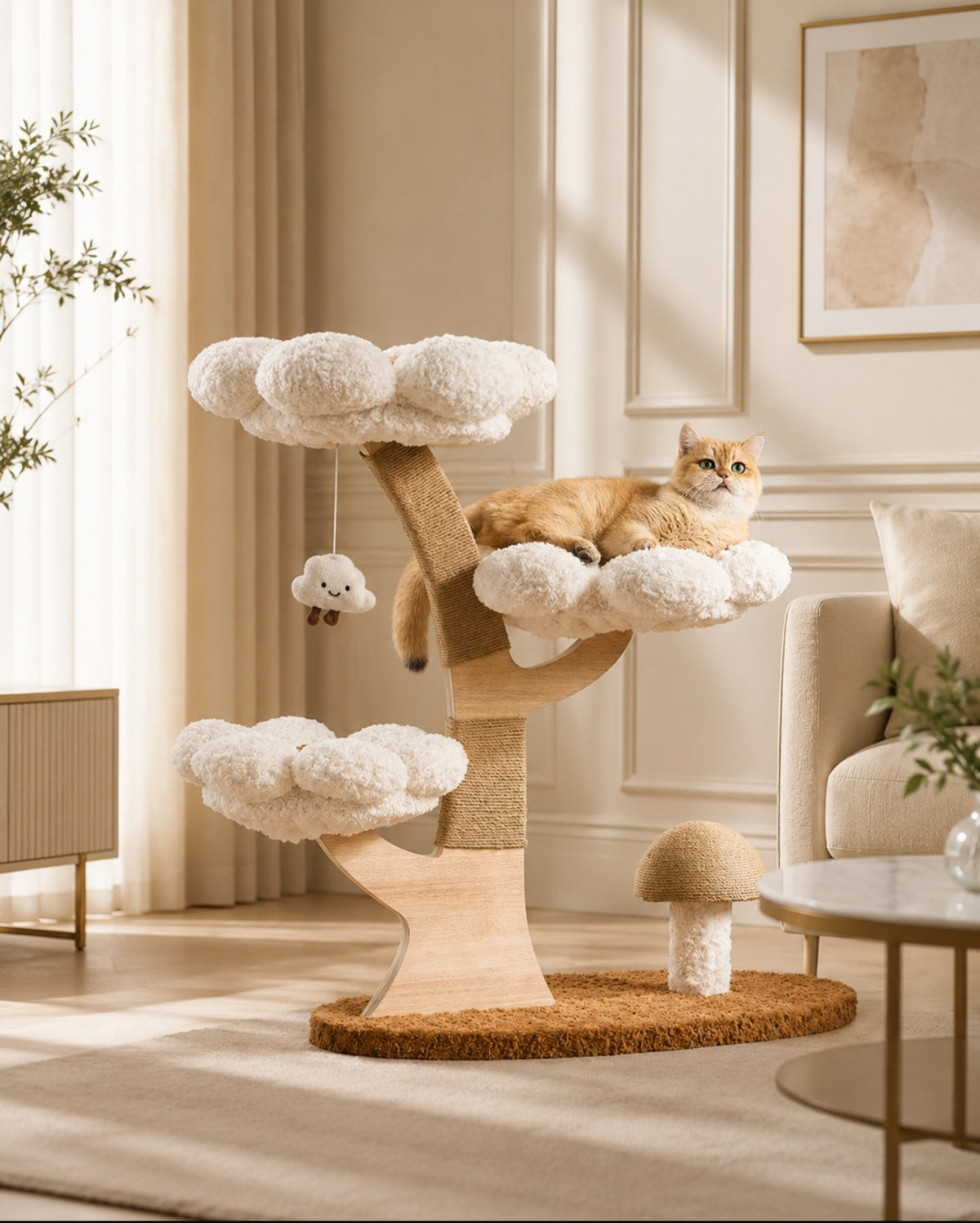 Luxcoren™ Premium Katzenkratzbaum mit Blüten-Design