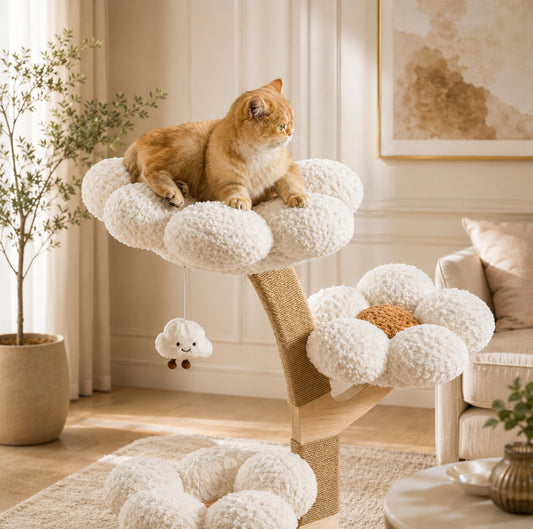 Luxcoren™ Premium Katzenkratzbaum mit Blüten-Design