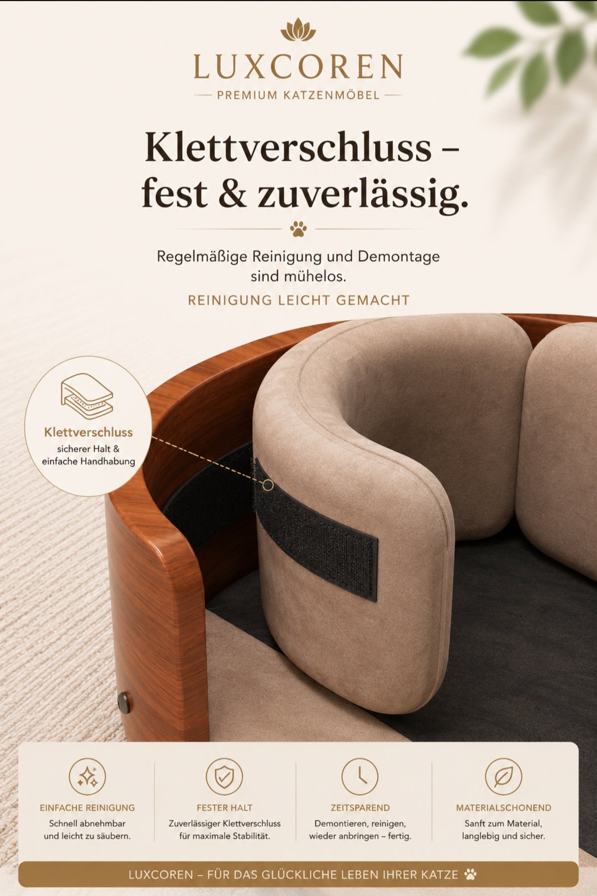 Luxcoren™ Designer-Holzbett für Hunde & Katzen