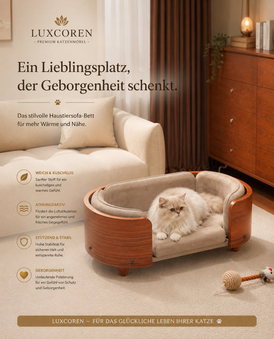 Luxcoren™ Designer-Holzbett für Hunde & Katzen