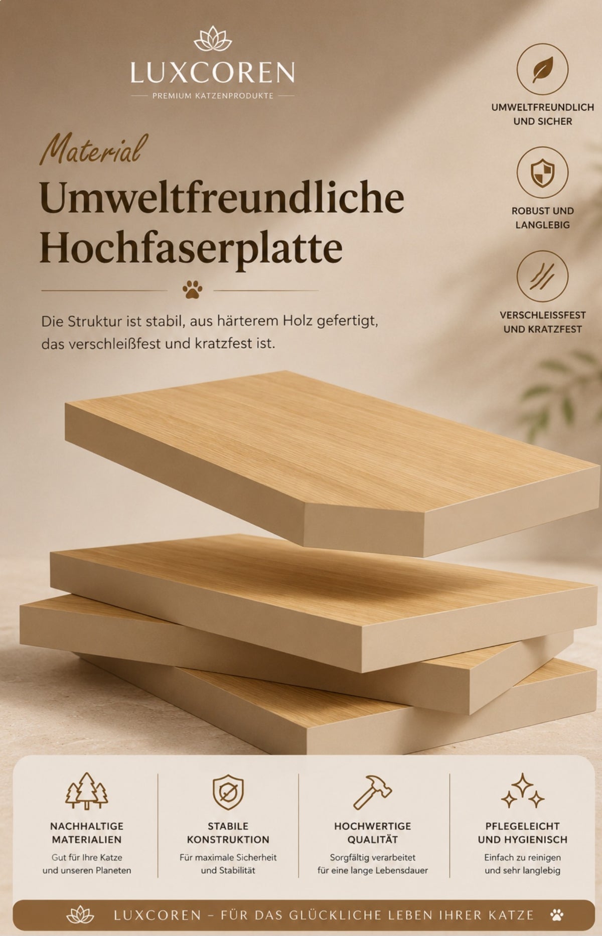 Premium Katzenlaufrad aus Holz – Leise & Stabil