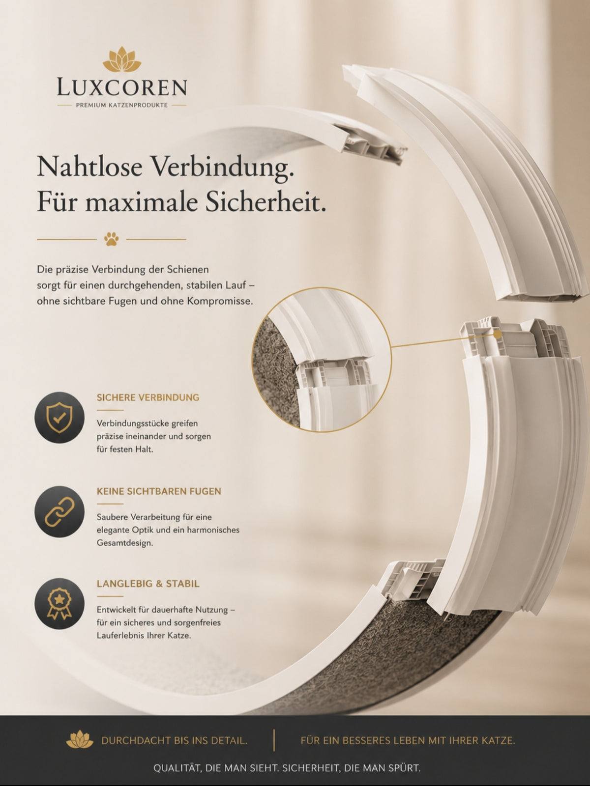 Luxcoren Intelligentes Katzenlaufrad mit LED-Display – Premium, Leise & Für Alle Katzen