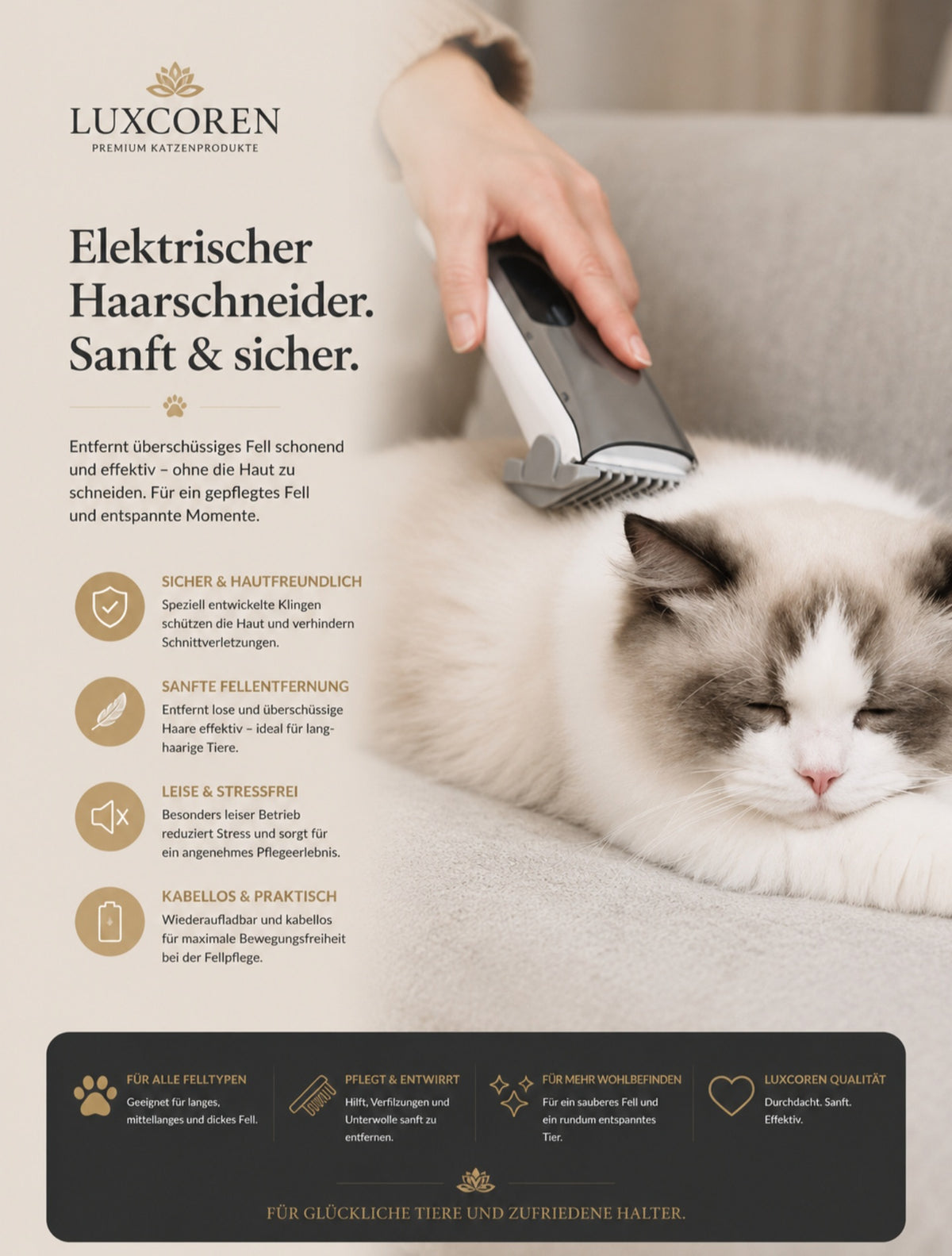 Luxcoren Premium Katzentoilette mit App – Smart, Selbstreinigend & Geruchsfrei