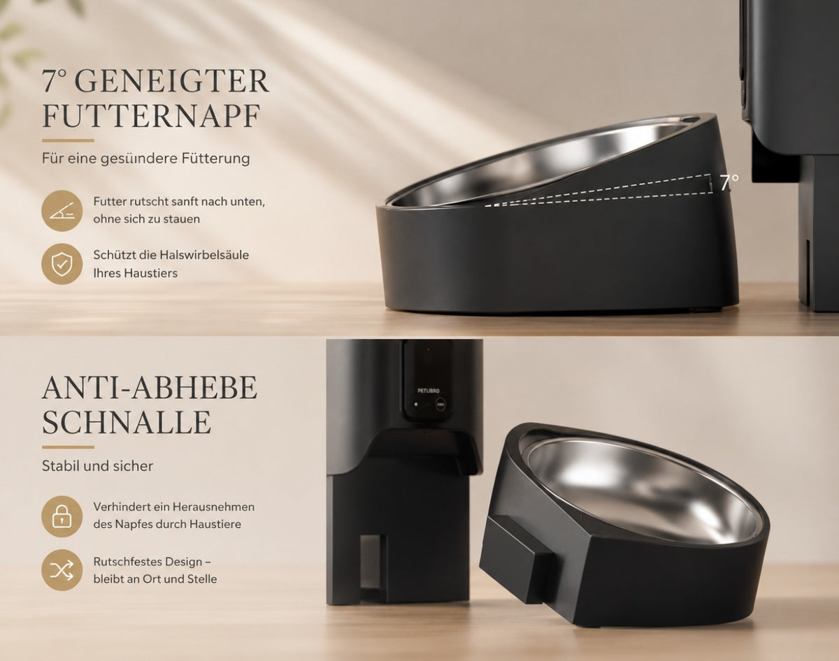Luxcoren Smart Futterautomat mit HD-Kamera, WLAN & App – Für Hunde & Katzen