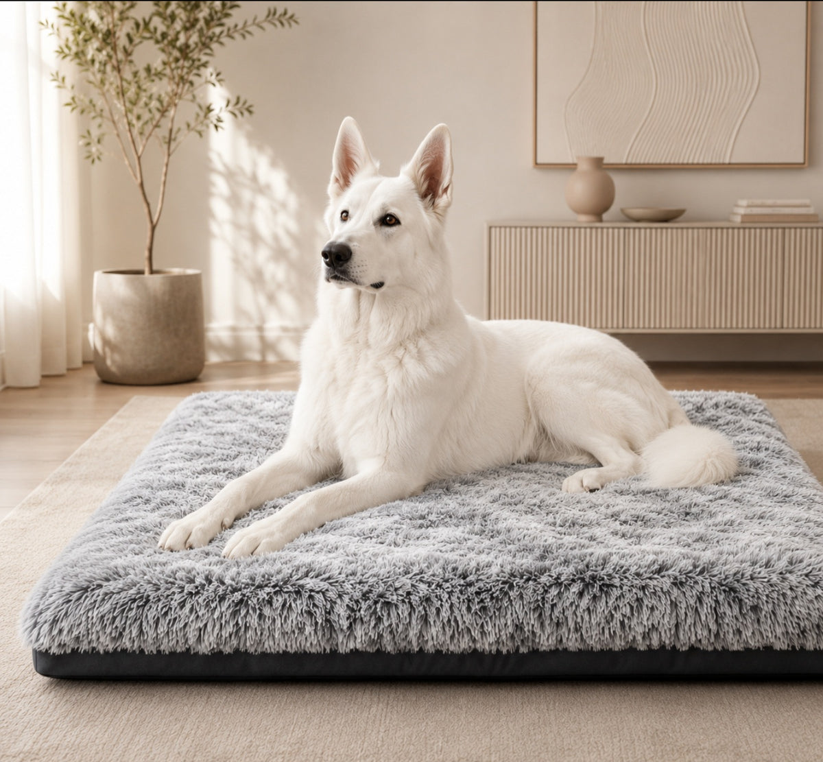 Luxcoren Deluxe Plüsch-Hundebett – Ultraweich, Waschbar & Orthopädisch