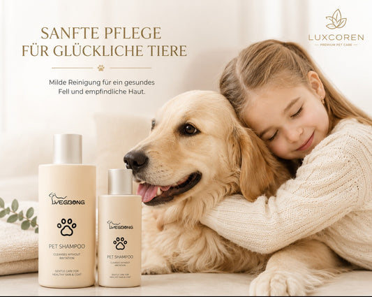 Luxcoren Premium Hunde- & Katzenshampoo mit Aloe Vera – Sanfte Reinigung & Pflege