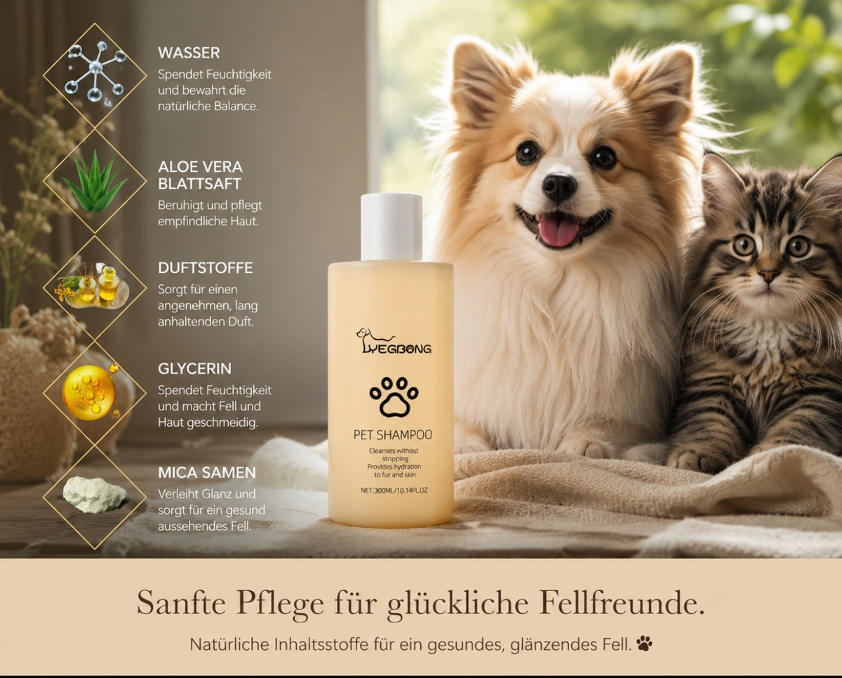 Luxcoren Premium Hunde- & Katzenshampoo mit Aloe Vera – Sanfte Reinigung & Pflege