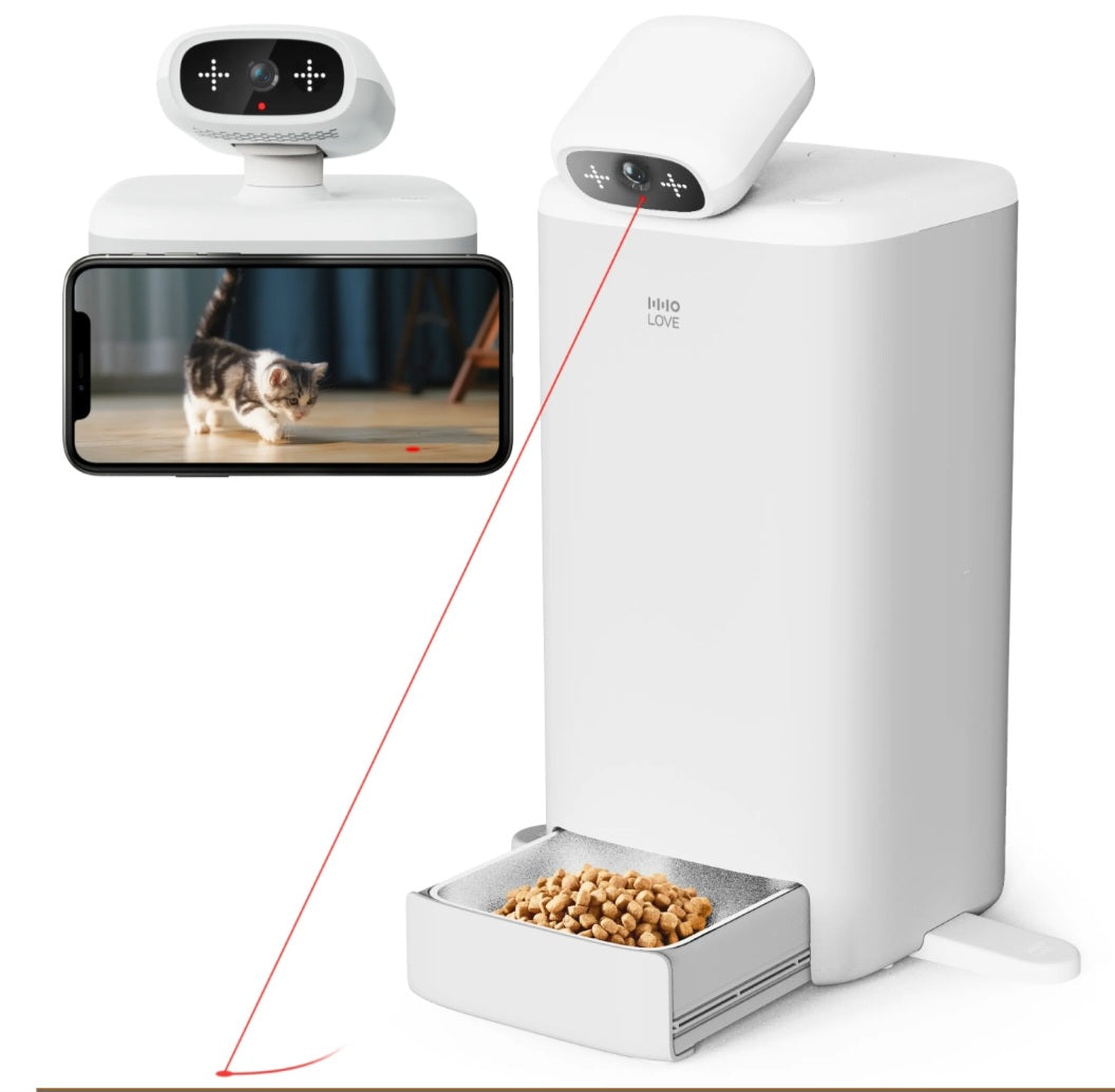 Smart Automatischer Futterspender mit 360° Kamera für Hunde & Katzen