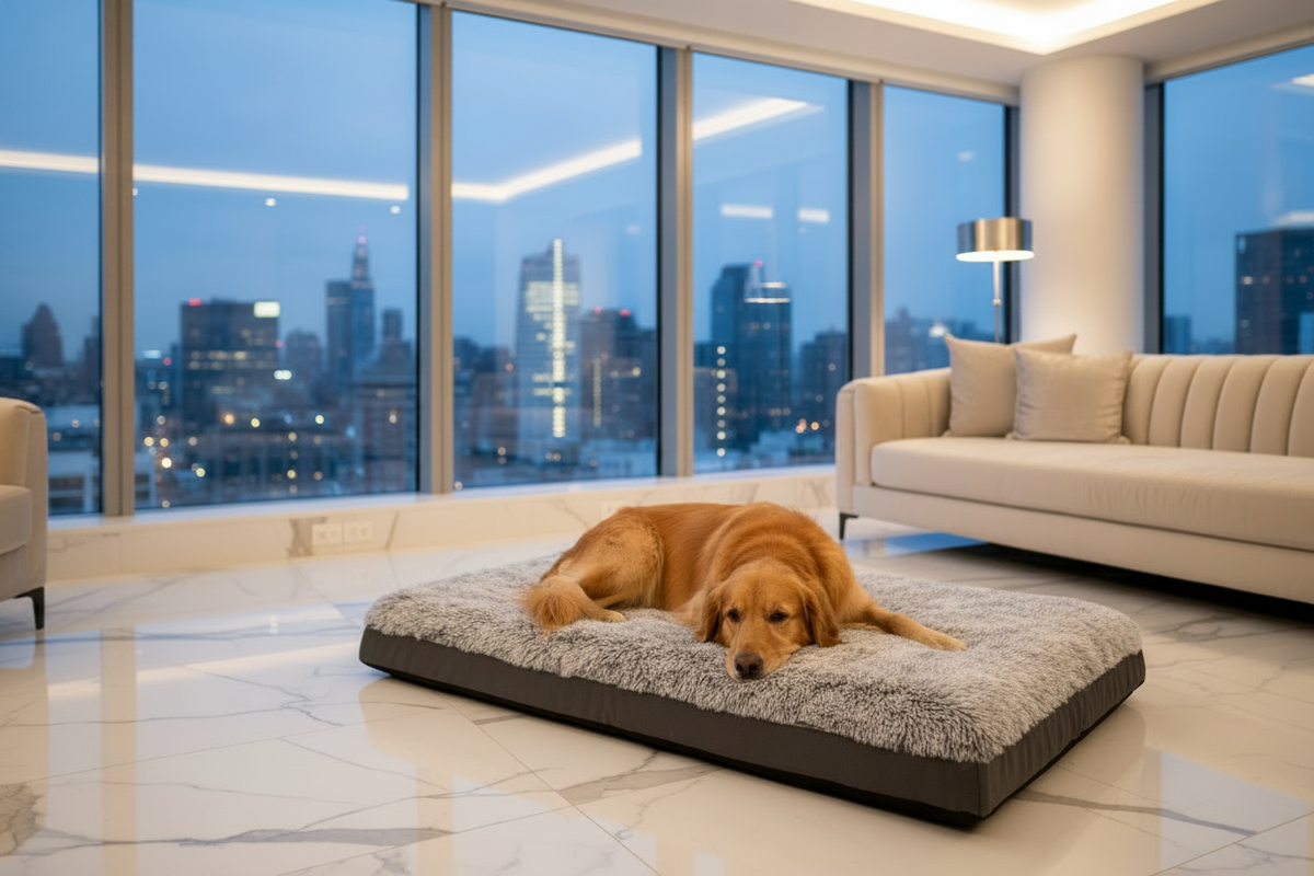Luxcoren Deluxe Plüsch-Hundebett – Ultraweich, Waschbar & Orthopädisch