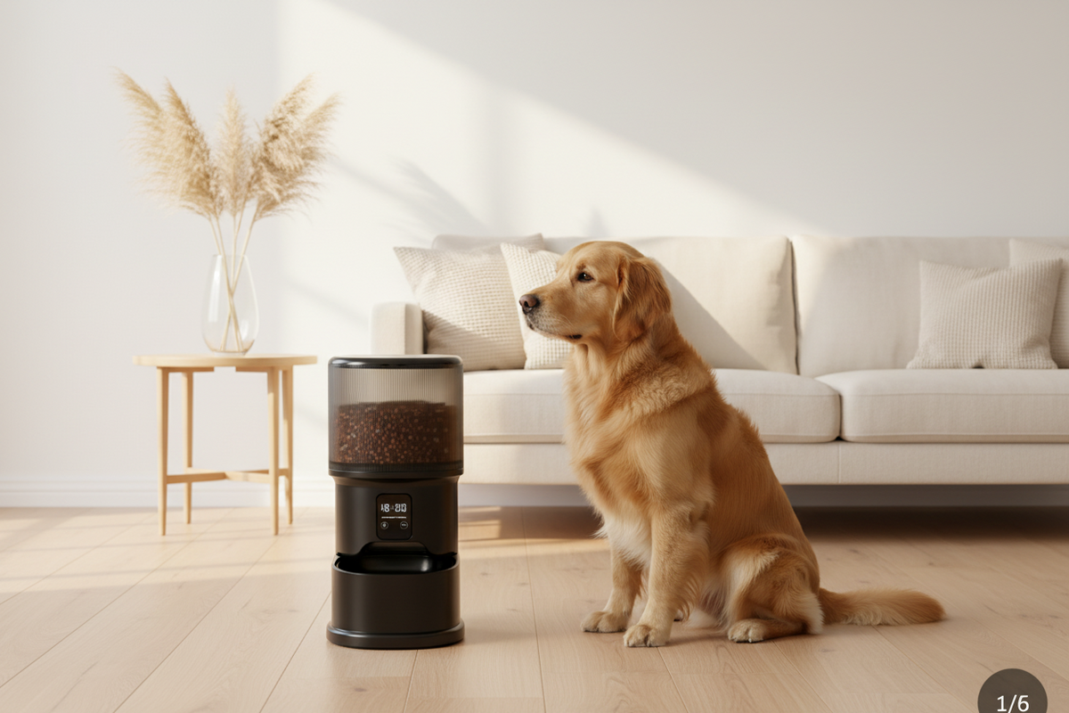 Luxcoren Smart Futterautomat mit HD-Kamera, WLAN & App – Für Hunde & Katzen