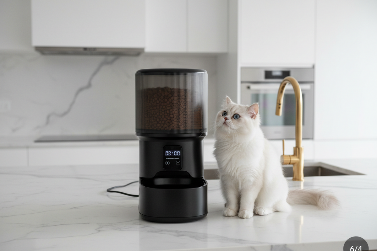 Luxcoren Smart Futterautomat mit HD-Kamera, WLAN & App – Für Hunde & Katzen