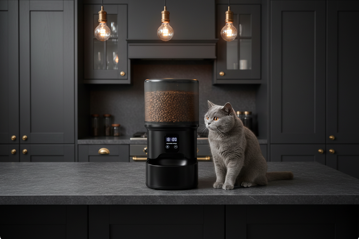 Luxcoren Smart Futterautomat mit HD-Kamera, WLAN & App – Für Hunde & Katzen