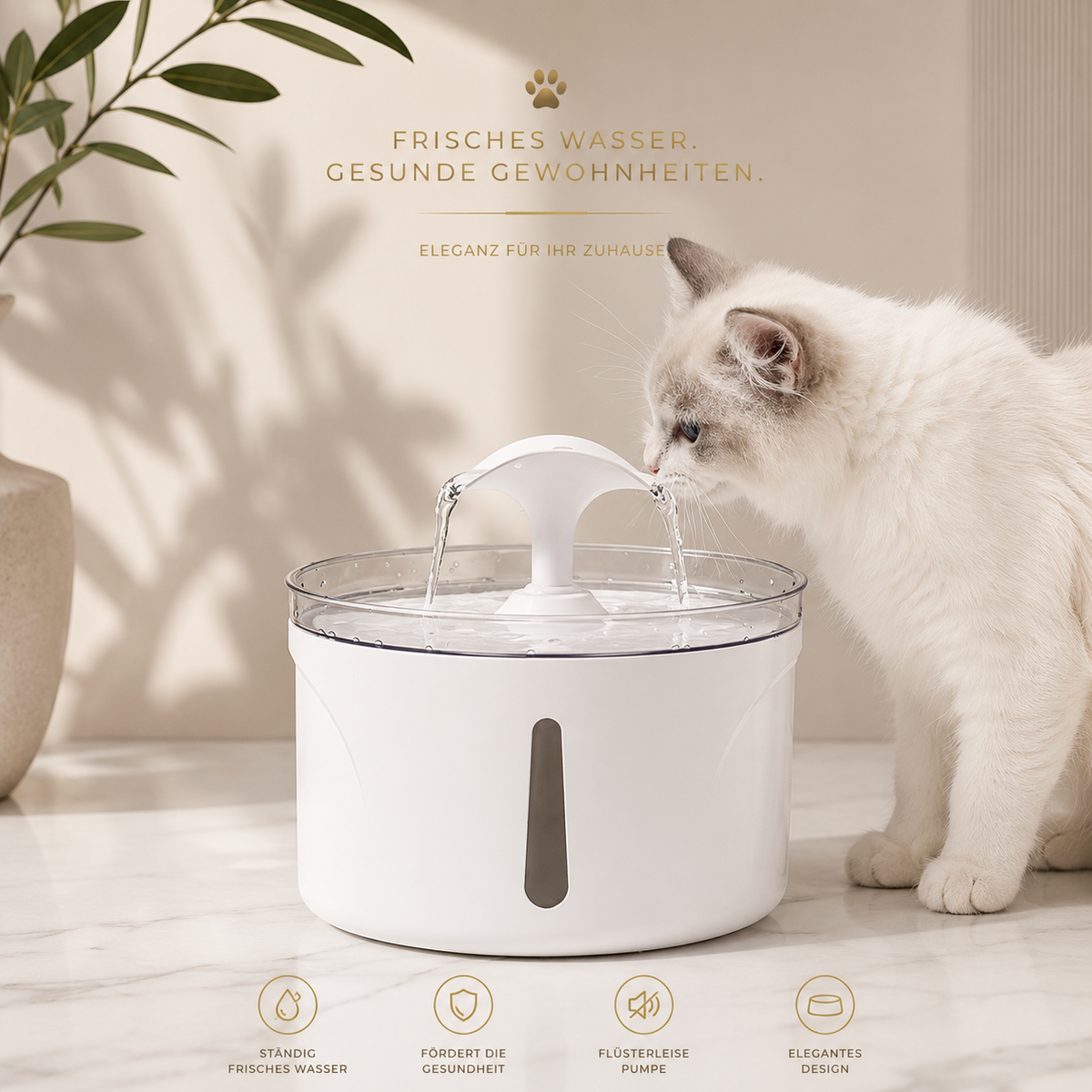Intelligenter Trinkbrunnen für Hunde & Katzen – Automatischer Wasserspender 2,5 L