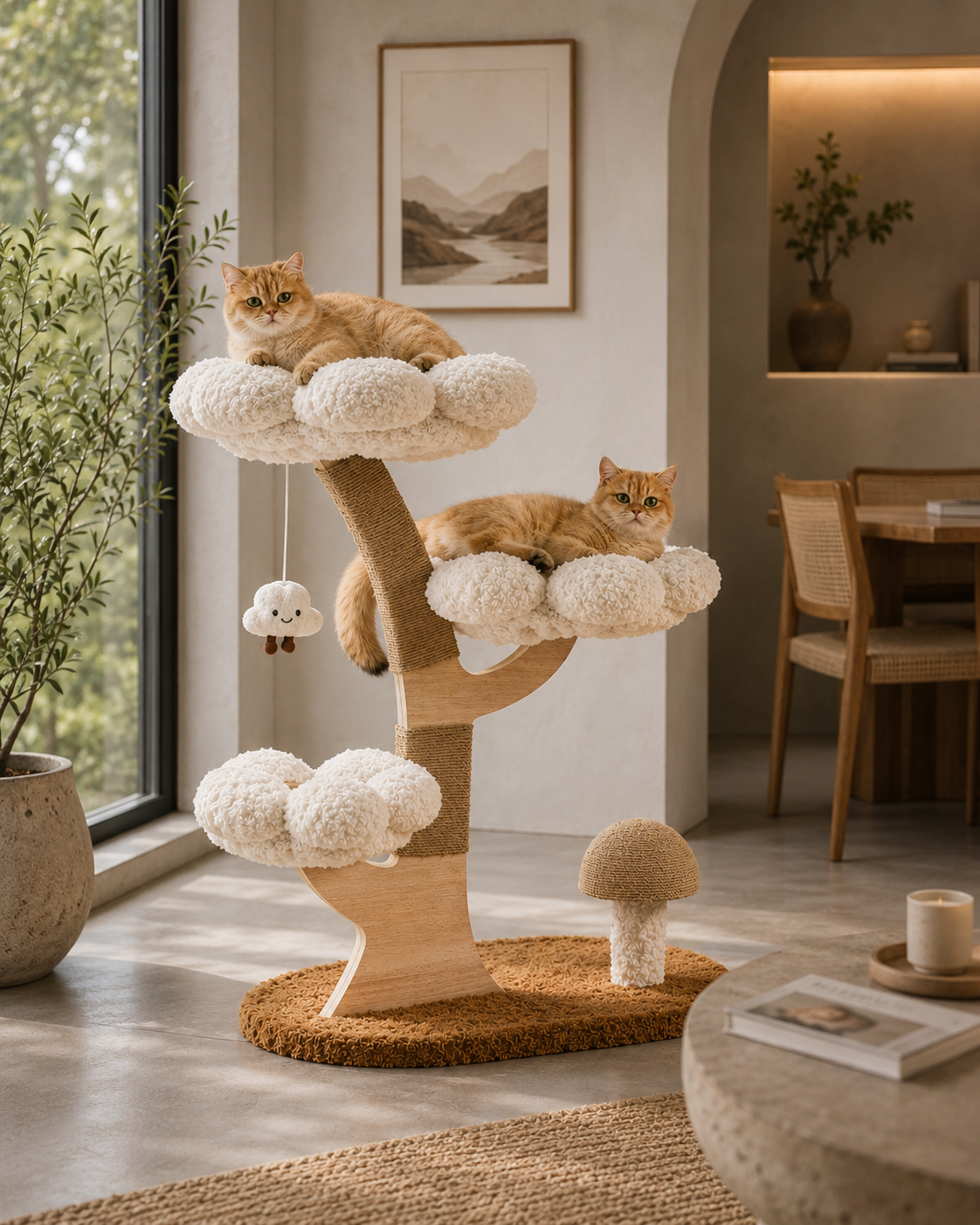 Luxcoren™ Premium Katzenkratzbaum mit Blüten-Design
