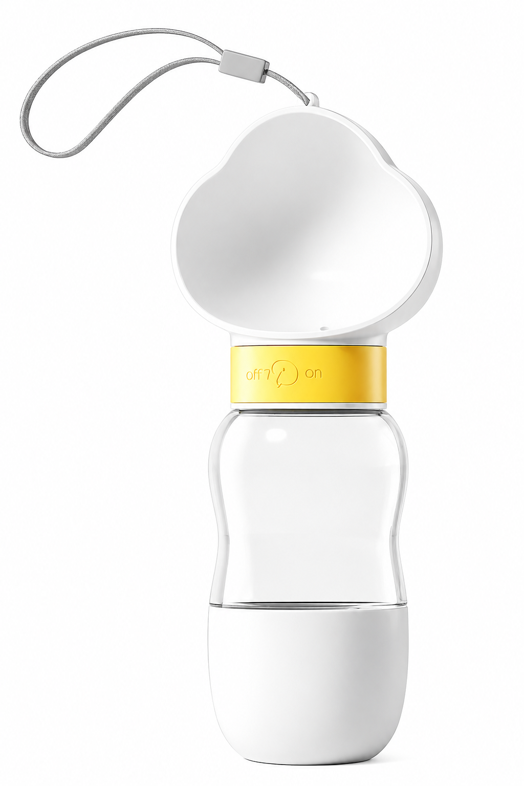 2-in-1 Premium-Reisetrinkflasche mit Futterbehälter für Hunde & Katzen