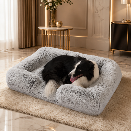 Luxuriöses Plüsch-Hundebett für Hunde & Katzen