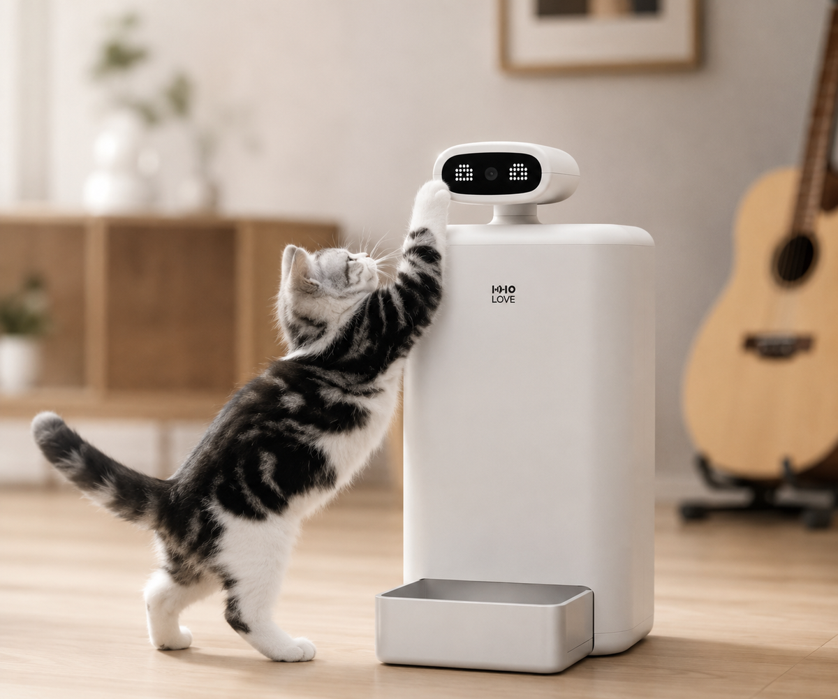 Smart Automatischer Futterspender mit 360° Kamera für Hunde & Katzen