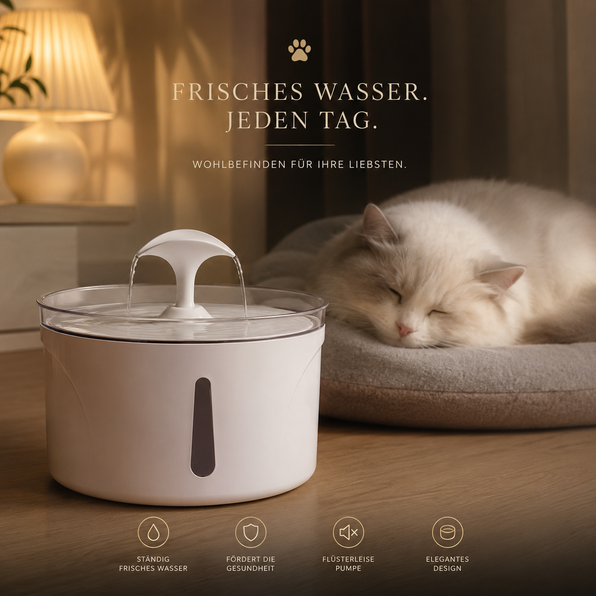 Intelligenter Trinkbrunnen für Hunde & Katzen – Automatischer Wasserspender 2,5 L