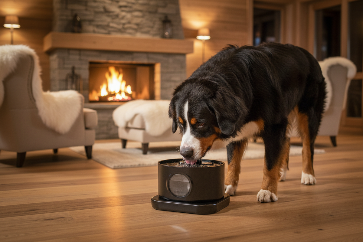 Luxcoren Smart Trinkbrunnen 2,8L – Kabellos, Leise & Mit 5200mAh Akku