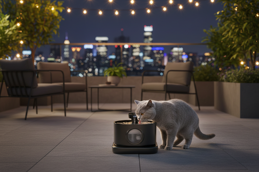 Luxcoren Smart Trinkbrunnen 2,8L – Kabellos, Leise & Mit 5200mAh Akku