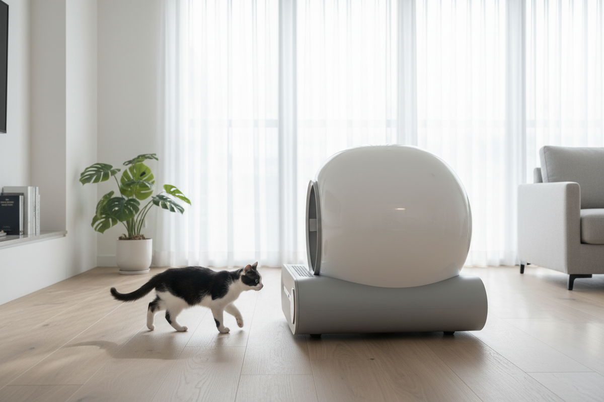 Luxcoren Selbstreinigende Katzentoilette – Automatisch, Geruchsfrei & Leise