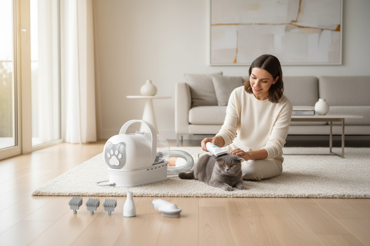 Pet grooming lifestyle - gato British Shorthair