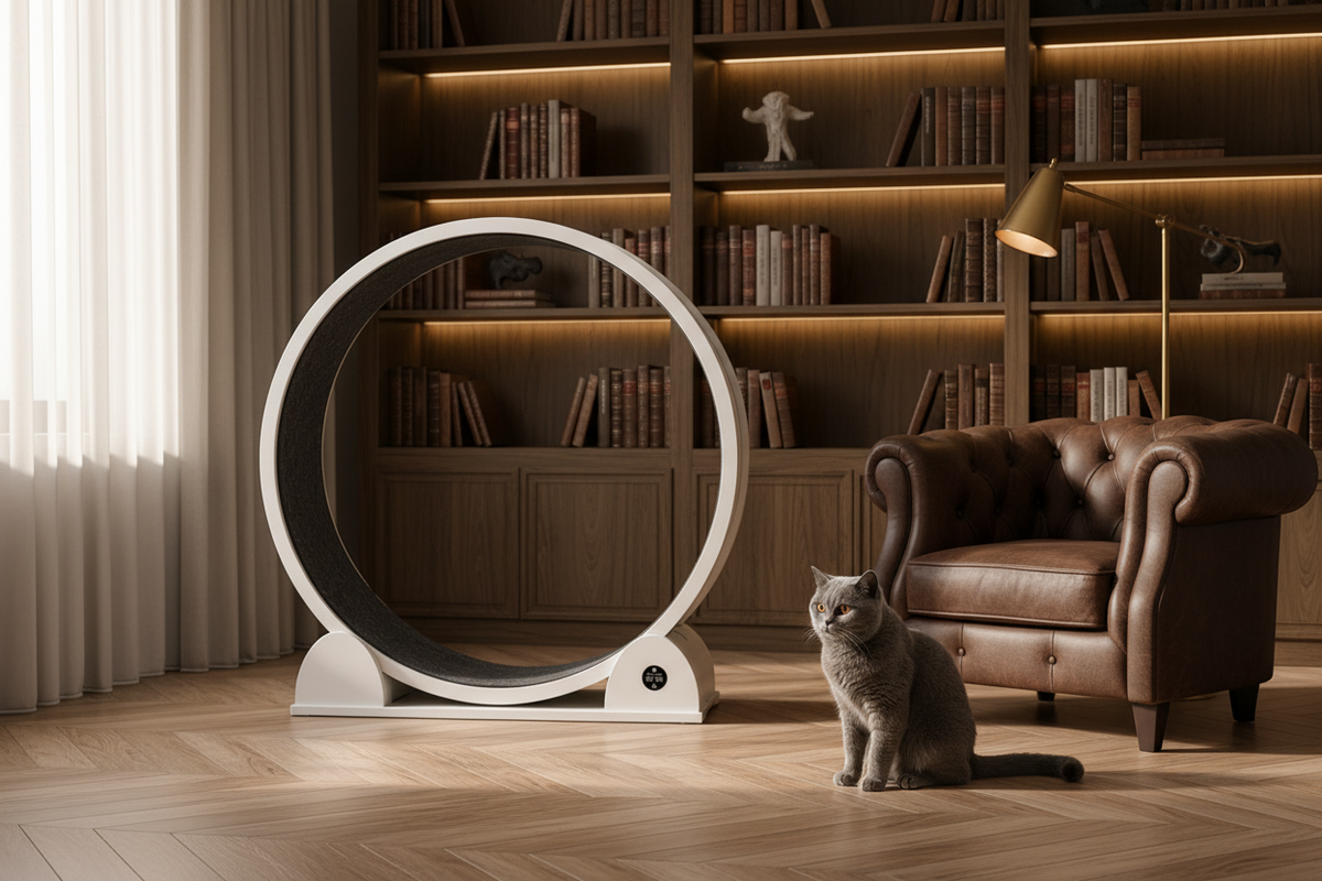 Luxcoren Intelligentes Katzenlaufrad mit LED-Display – Premium, Leise & Für Alle Katzen