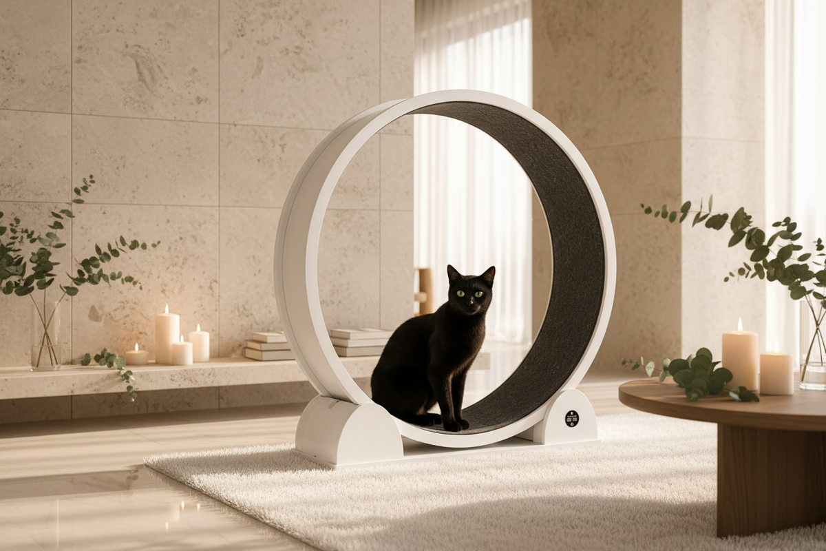 Luxcoren Intelligentes Katzenlaufrad mit LED-Display – Premium, Leise & Für Alle Katzen