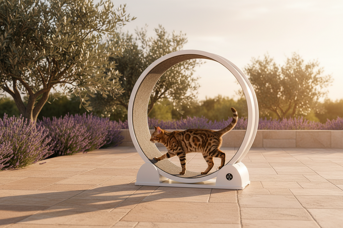 Luxcoren Intelligentes Katzenlaufrad mit LED-Display – Premium, Leise & Für Alle Katzen