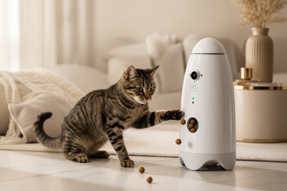 Luxcoren™ Intelligenter Futterautomat mit HD-Kamera & App-Steuerung für Hunde und Katzen