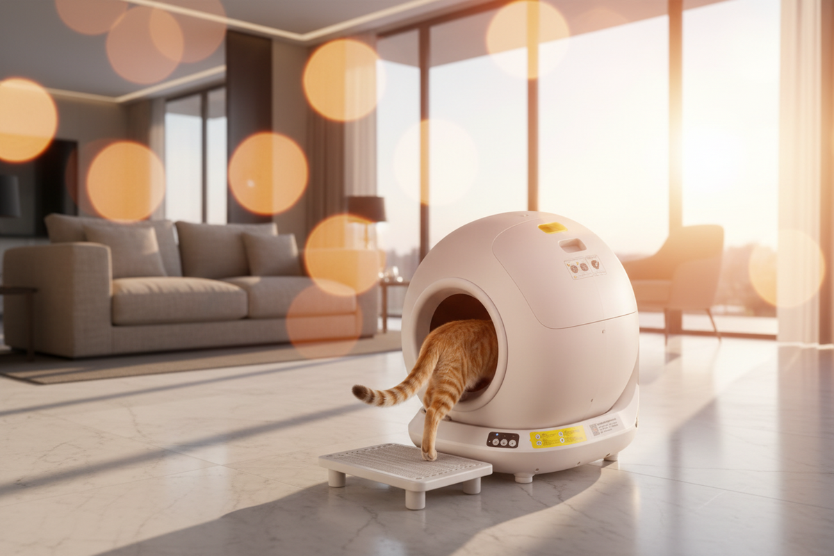 Luxcoren™ Premium Automatische Katzentoilette – Intelligente Selbstreinigung & Geruchskontrolle