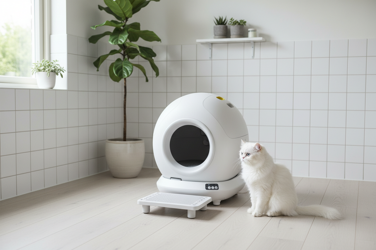 Luxcoren™ Premium Automatische Katzentoilette – Intelligente Selbstreinigung & Geruchskontrolle